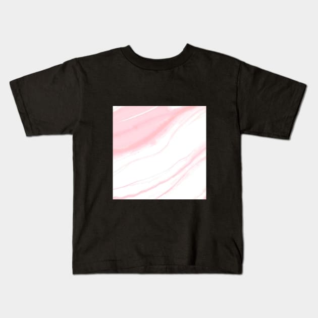 Pink marble - aesthetic Kids T-Shirt by WallStreet Arts